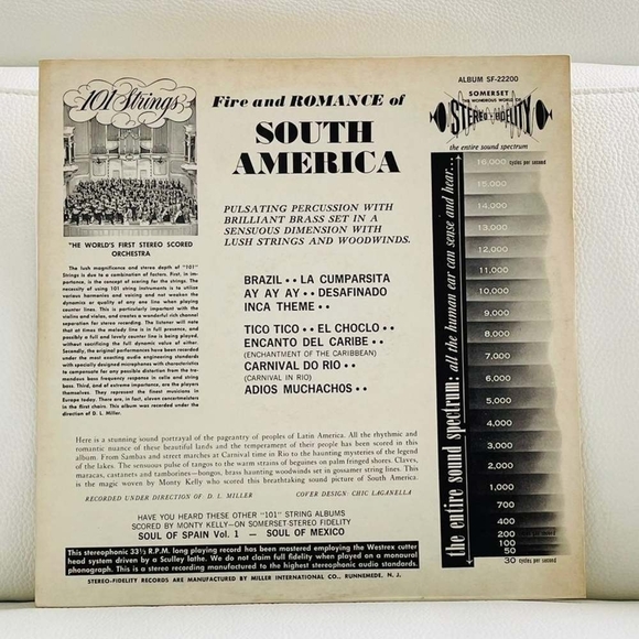 LP Fire And Romance Of South America Vinyl Record - Picture 2 of 2